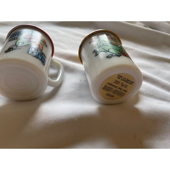 Vintage Peanuts & Animal Character Ceramic Mug Set W/ Lids - Picture 8 of 10